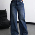 Women Relaxed Fit High Rise Blue Jeans