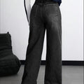 Women Relaxed Fit High Rise Black Jeans