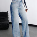 Women Relaxed Fit High Rise Light Blue Jeans