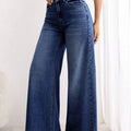 Women Loose Fit High Rise Blue Jeans