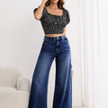 Women Loose Fit High Rise Blue Jeans