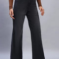 Women Flared High Rise Black Jeans