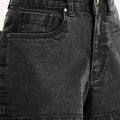 Solid Women Denim Black shorts