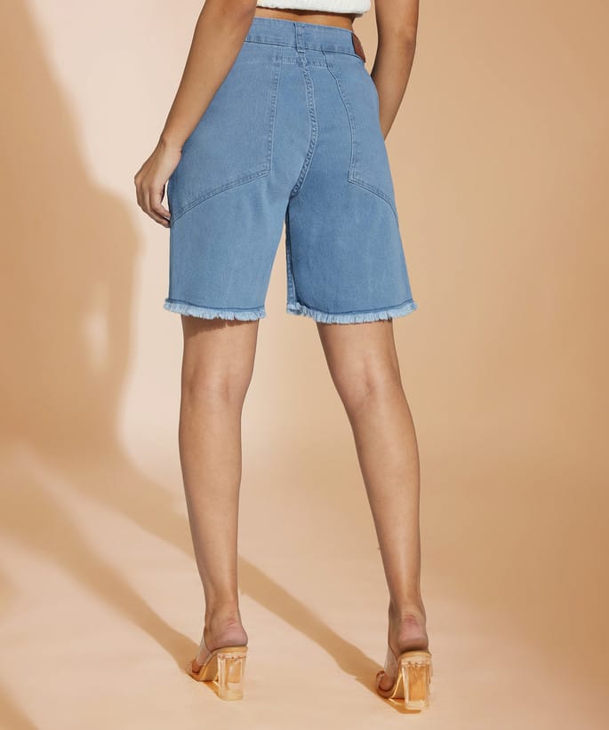Light Blue Bermuda Denim Shorts