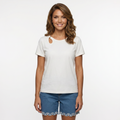 Classic White Keyhole Detail T-Shirt