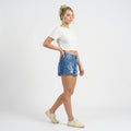 Vintage Wash Distressed Denim Shorts