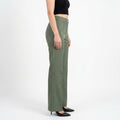 Chic Olive Green High-Rise Trousers
