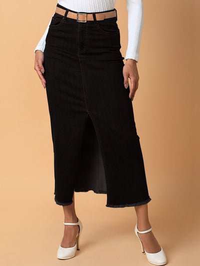 Denim Maxi Straight Skirts