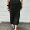 Denim A-Line Midi Skirts