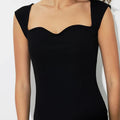 Sweetheart Neck Crepe Bodycon Mini Dress