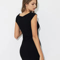 Sweetheart Neck Crepe Bodycon Mini Dress