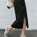 Denim A-Line Midi Skirts