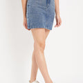 High Waisted A-Line Mini Skirt