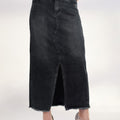 Washed Denim Maxi Pencil Skirts
