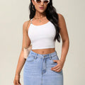 Denim Above Knee Skirt