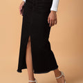 Denim Maxi Straight Skirts