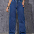 Women High Waisted Stretch Denim Wide Leg Jeans