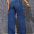 Women High Waisted Stretch Denim Wide Leg Jeans