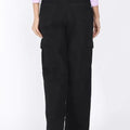 Women's black denim cargo pants