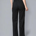 Women's black ankle straight pants