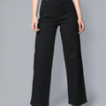 Women's black ankle straight pants