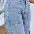Women's upper heights high-rise straight denim baker pants