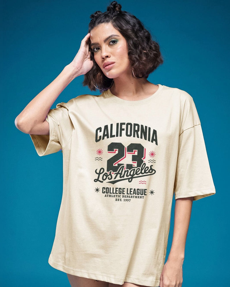 Women Printed Drop-Shoulder Sleeves T-shirt
