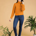 Women Turtle Neck Crop Pullover