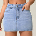 Denim Above Knee Skirt