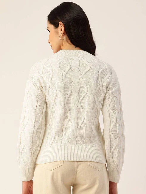 Women Cable Knit Pullover Sweaters