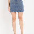 High Waisted A-Line Mini Skirt
